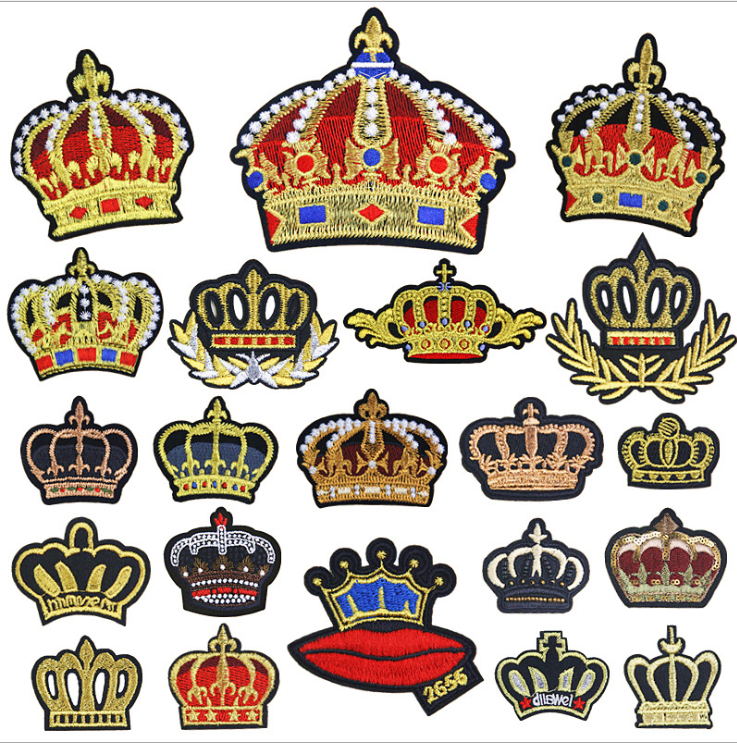 Sewing Id - Nuovo arrivo 10 pezzi corona ricamata