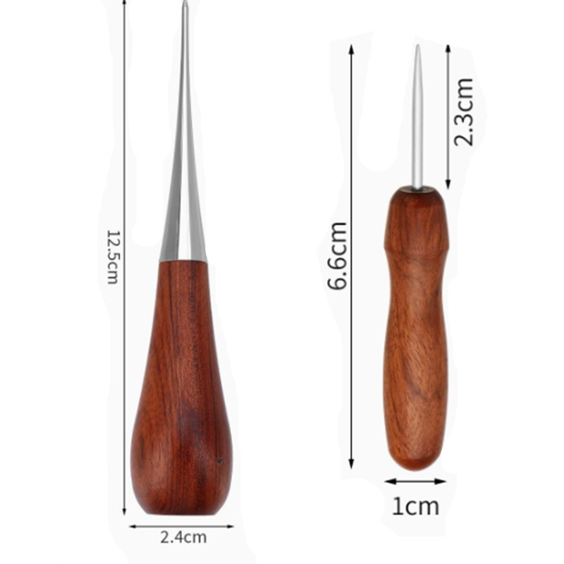 Textile Sewing Kit - Punteruolo Professionale con Manico in Legno