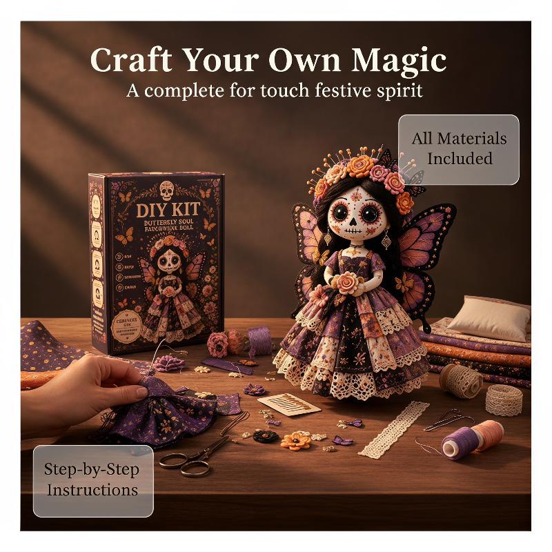 Textile Sewing Kit - Nuovo Kit Fai-da-Te per Bambola Patchwork